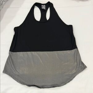 (XS) Champion - Women's Black & gold/grey Racerback Tank Top